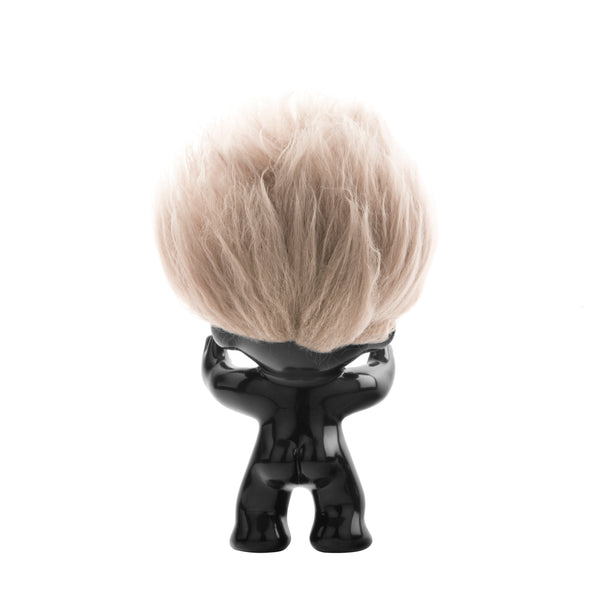 Lykketroll, Sort/natur hår, 12 cm