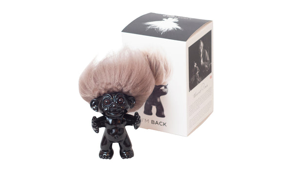 Lykketroll, Sort/natur hår, 12 cm